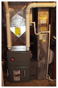 New Residential high efficiency furnace installation